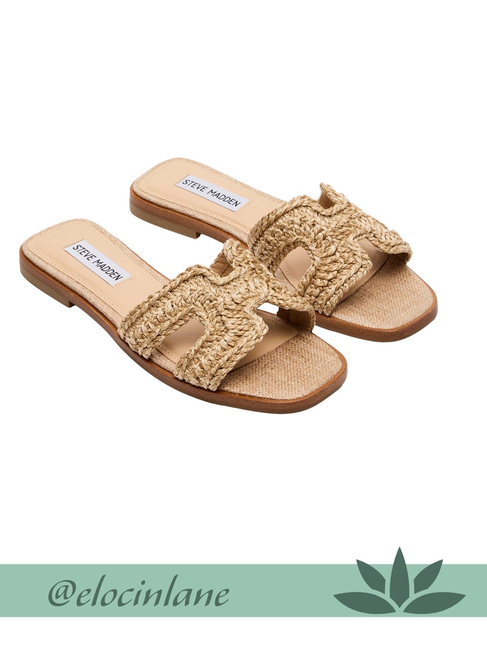 Steve Madden Hazel Raffia Slide Sandals